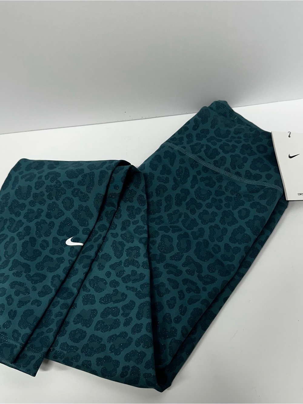 Nike Women’s Dark Teal Leopard Print Leggings